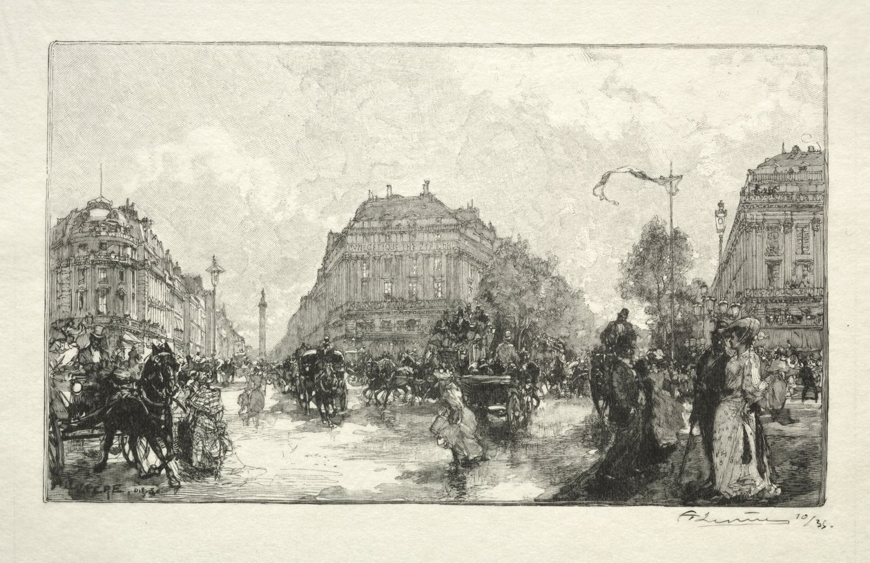 Plaza de la Ópera de Auguste Louis Lepère