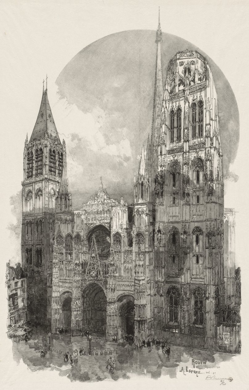 Rouen Ilustrado: La Catedral de Rouen de Auguste Louis Lepère