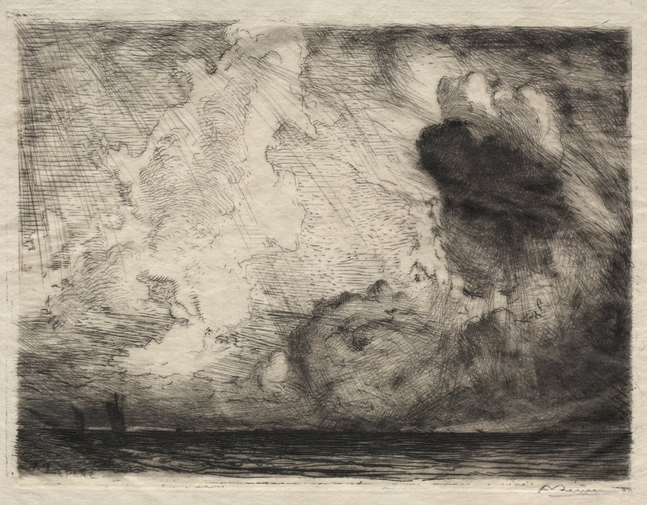 Paisaje marino de Auguste Louis Lepère