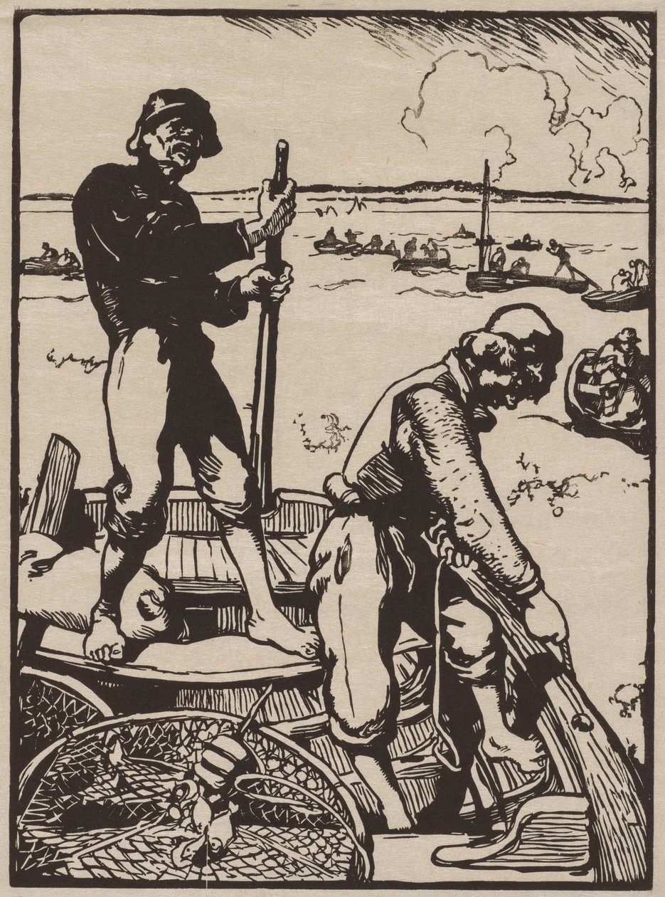 Pescadores de camarones de Auguste Louis Lepère
