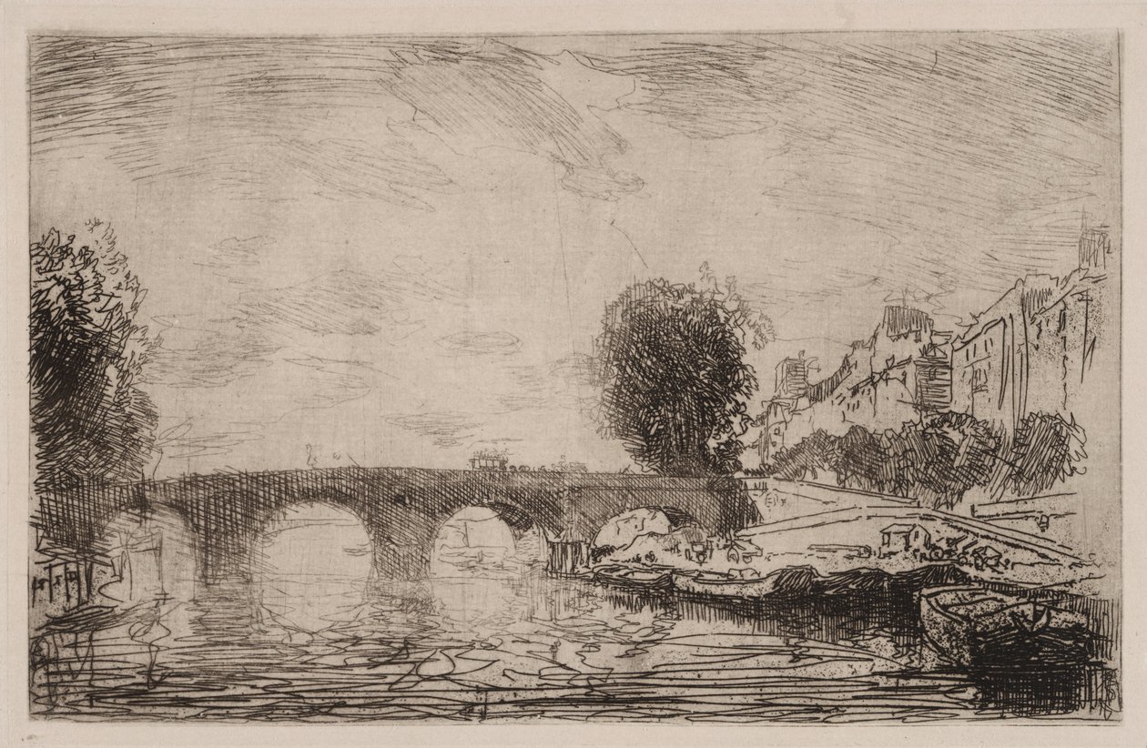 Atardecer en Pont Marie de Auguste Louis Lepère