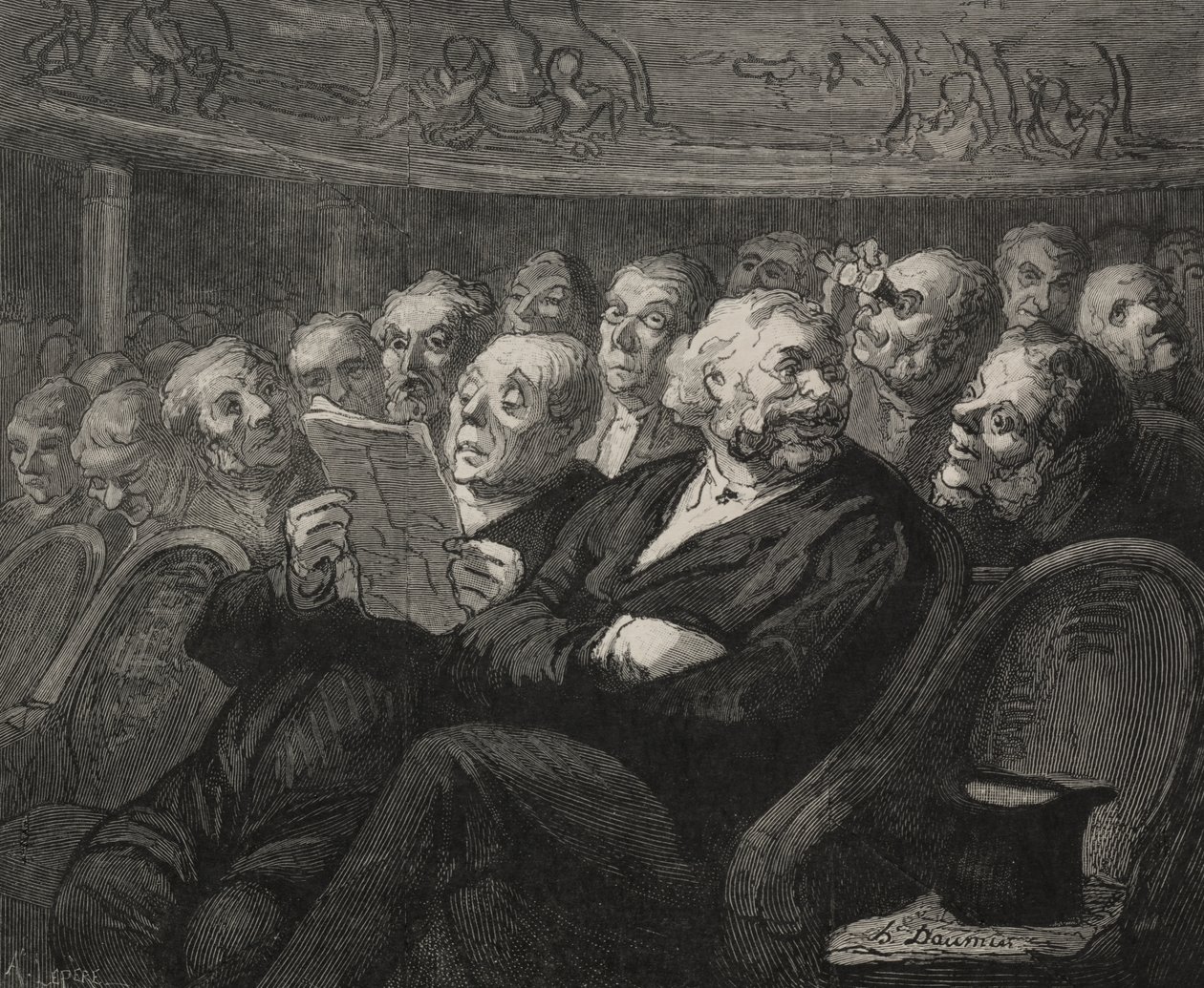 El teatro: El foso de la orquesta de Auguste Louis Lepère