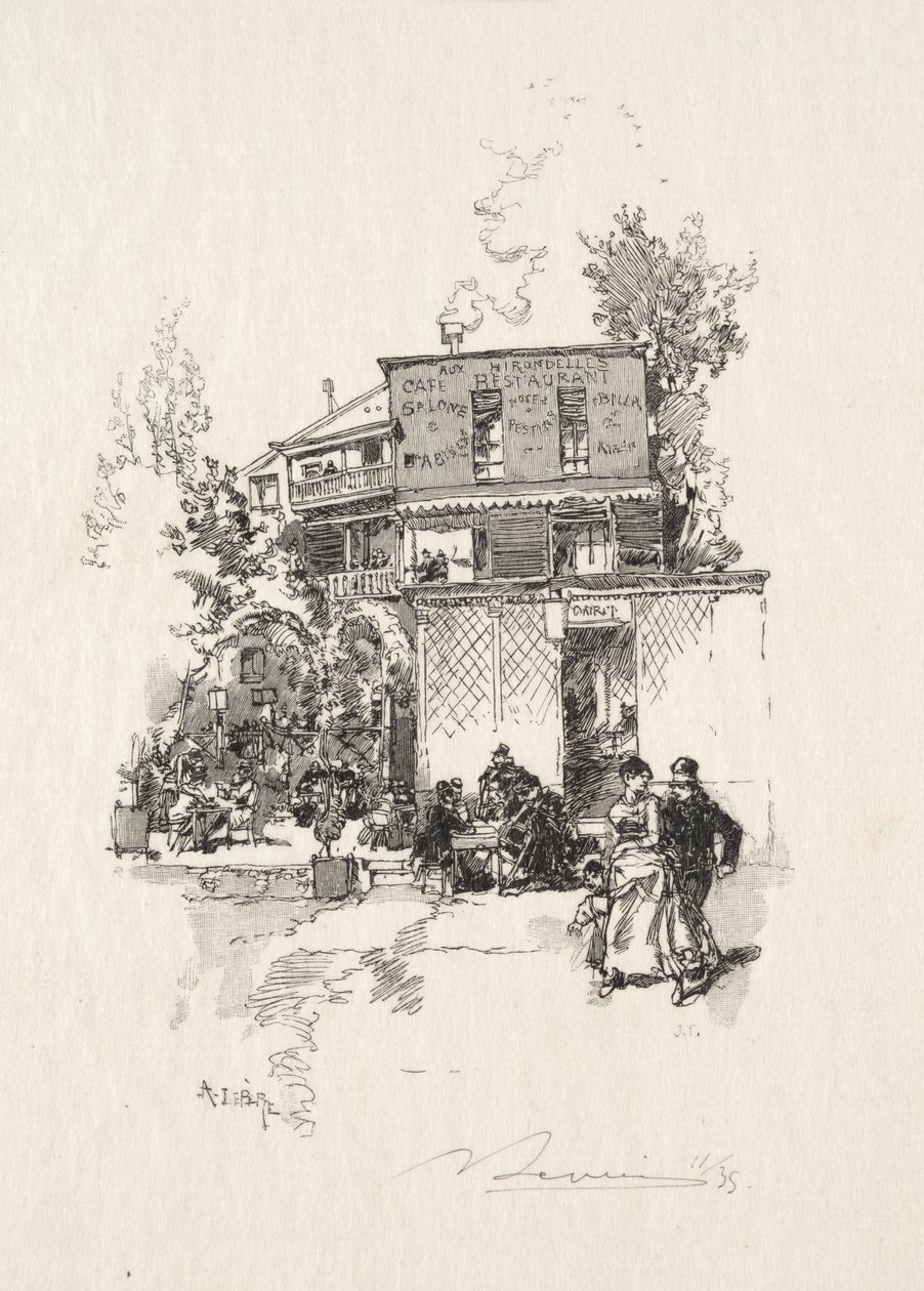 Una Guinguette de Auguste Louis Lepère