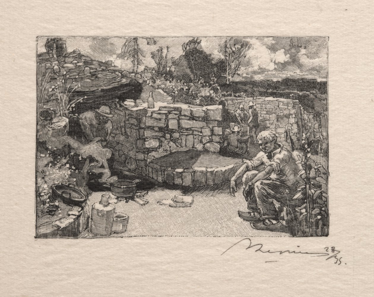 Una logia de cantero de Auguste Louis Lepère