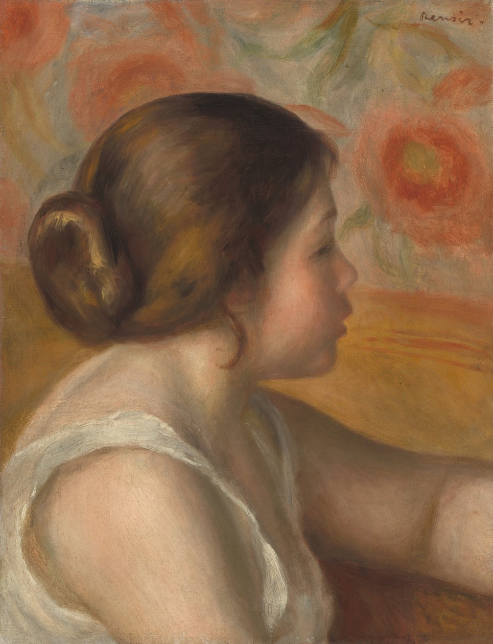 Cabeza de una niña de Auguste Renoir