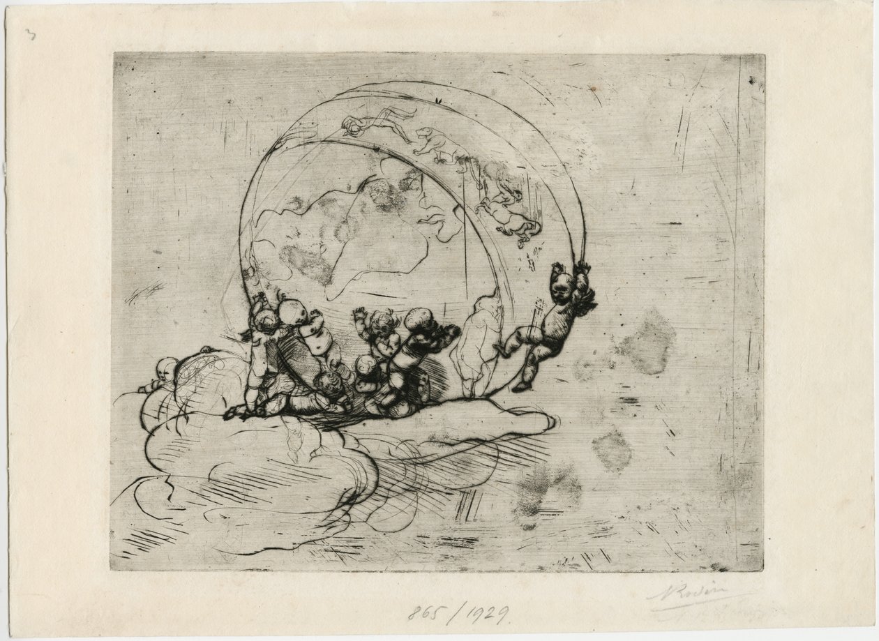 Cupidos gobernando el mundo de Auguste Rodin