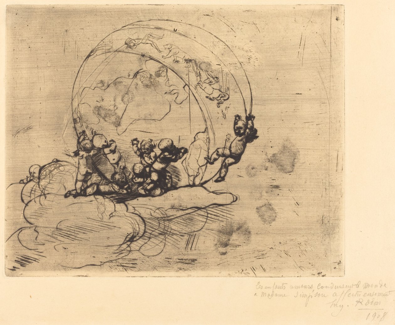 Los Amores Conduciendo el Mundo, 1881 de Auguste Rodin