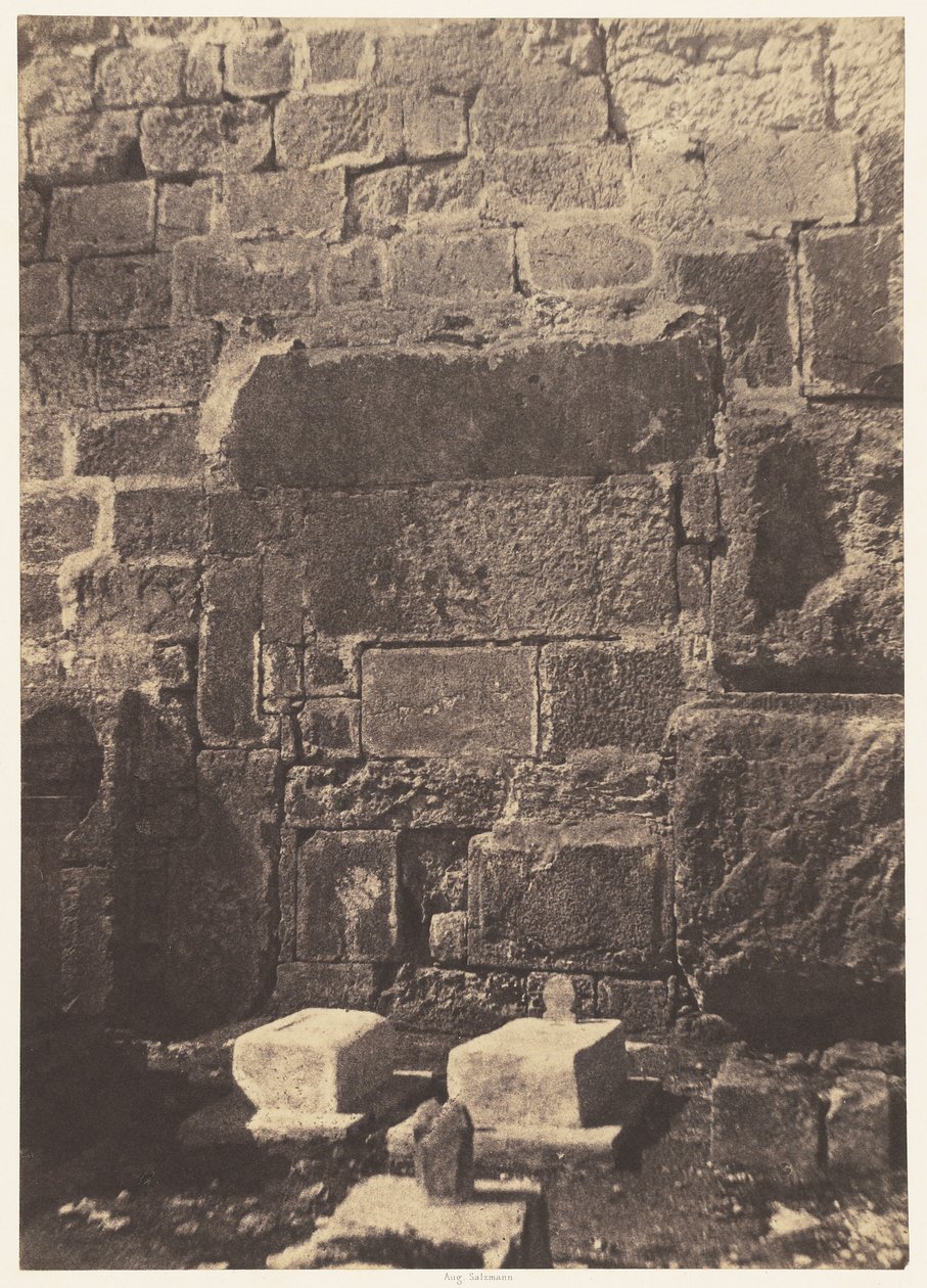 Jerusalén. Muro del Templo. Poste de Josafat de Auguste Salzmann