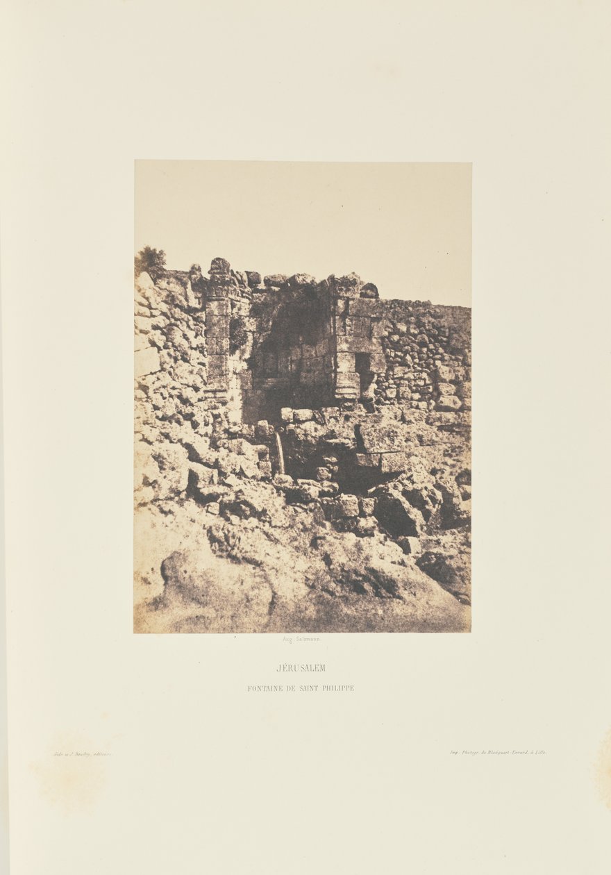 Jerusalén. Fuente de San Felipe de Auguste Salzmann