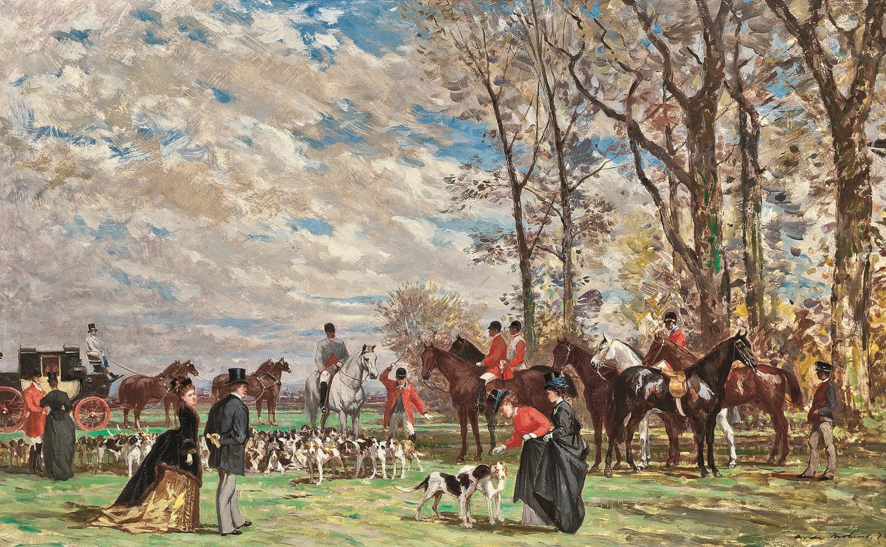 Caza con perros de Auguste de Molins