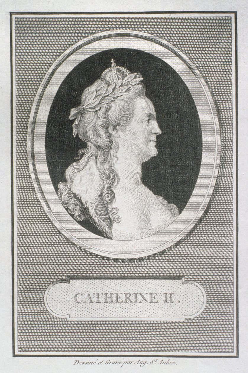 Catalina II (1729-96) de Augustin de Saint Aubin