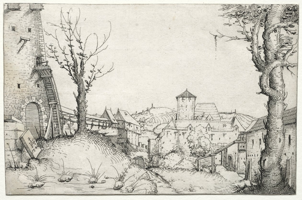 Patio de un castillo de Augustin Hirschvogel