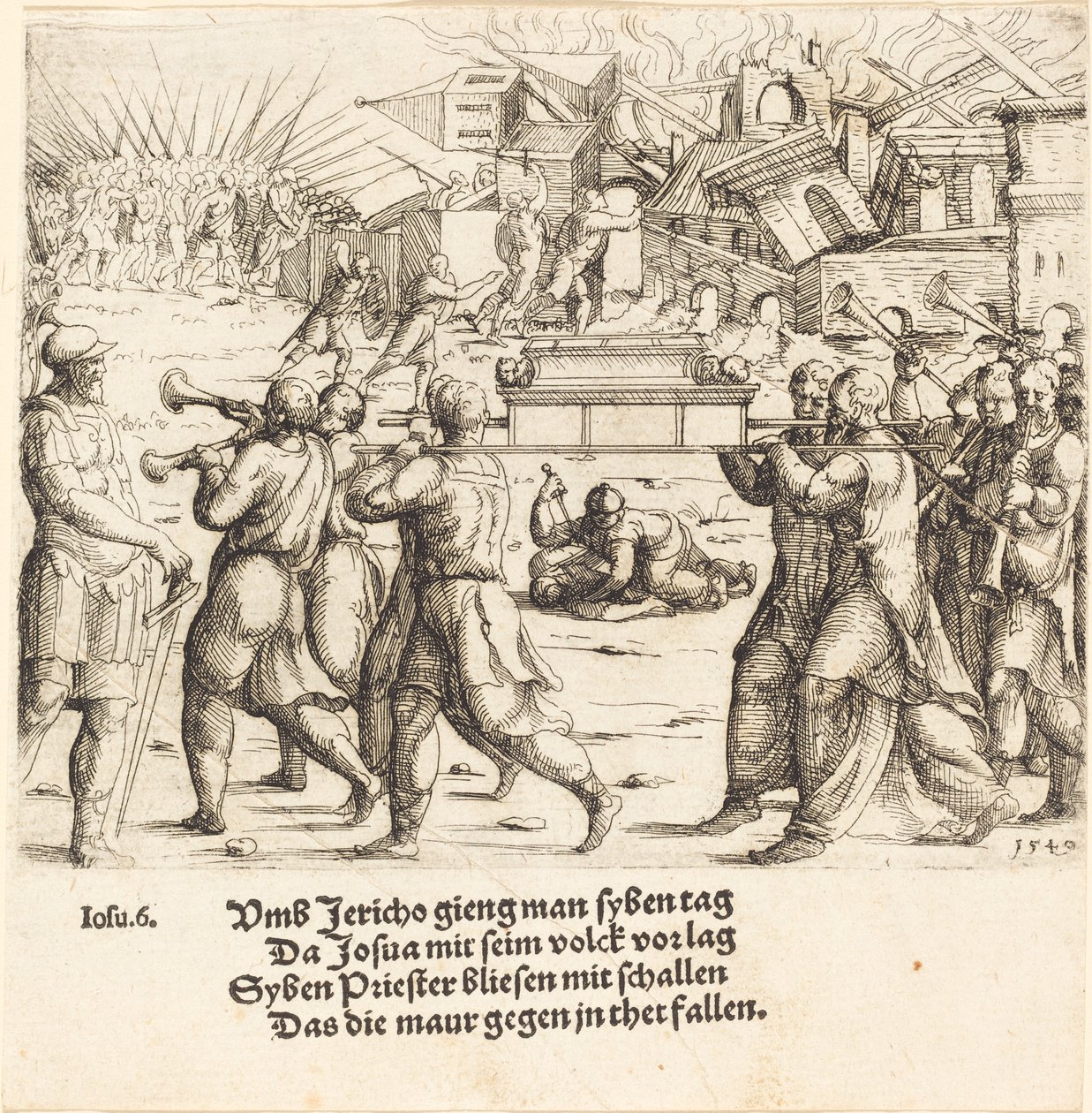 La Caída de Jericó de Augustin Hirschvogel