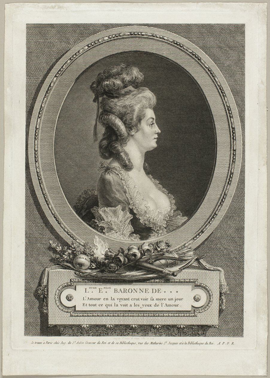 Louise Émilie, Baronesa de *** Francia de Augustin de Saint Aubin