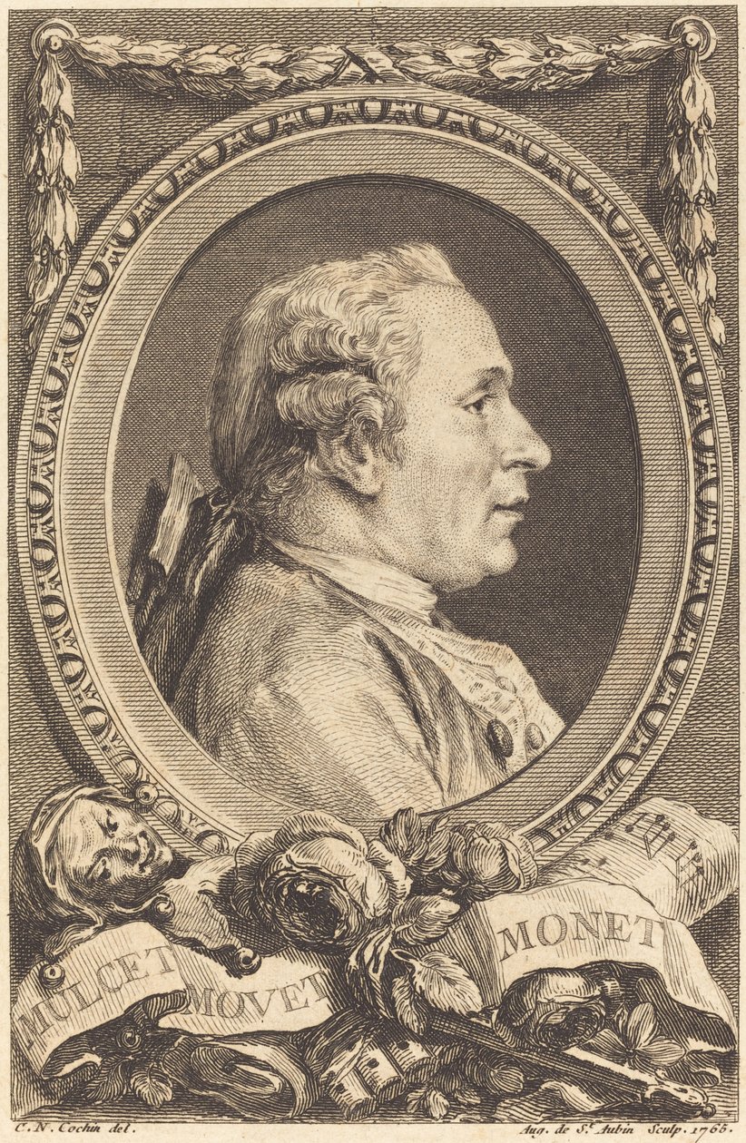 Jean Monnet de Augustin de Saint Aubin after Charles Nicolas Cochin II