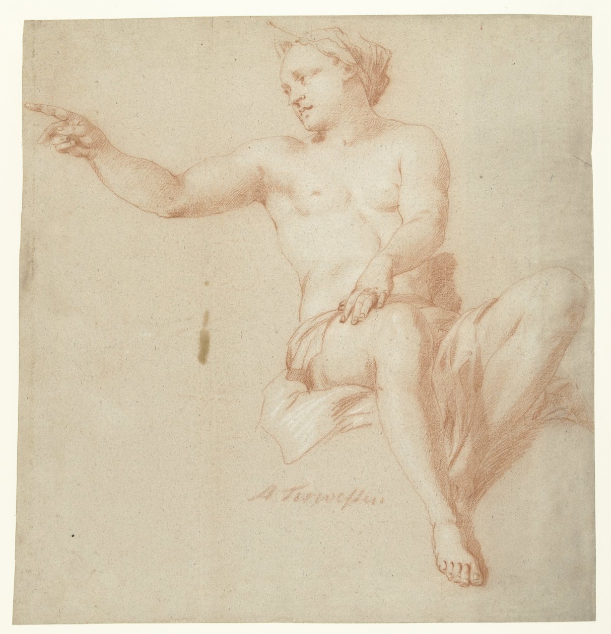 Desnudo femenino sentado de Augustinus Terwesten (I)