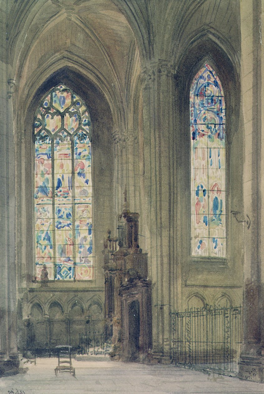 Capilla en el transepto sur, Catedral de Rouen, siglo XIX de Augustus Welby Northmore Pugin