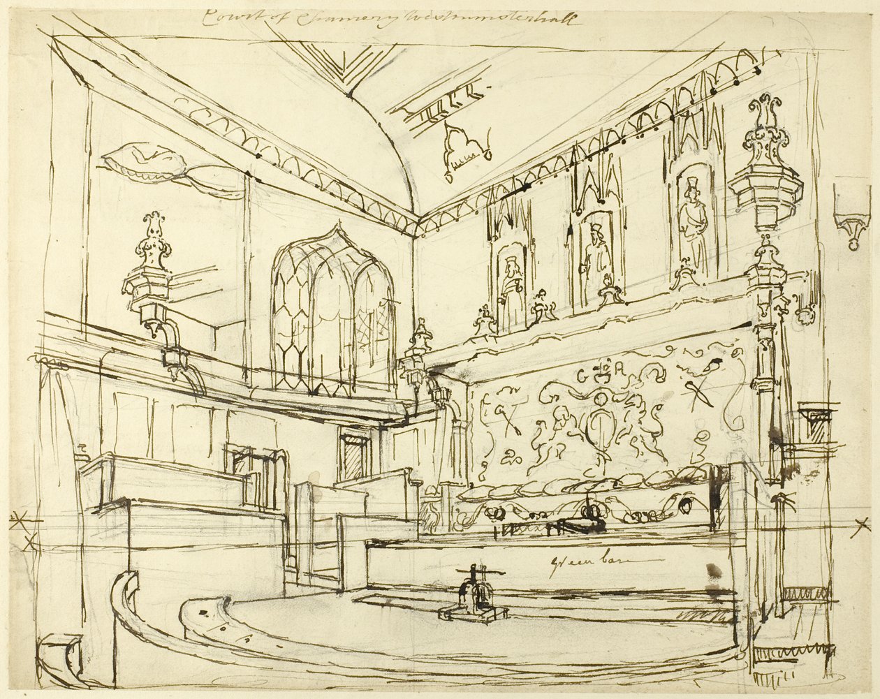 Tribunal de Cancillería, Westminster Hall de Augustus Charles Pugin