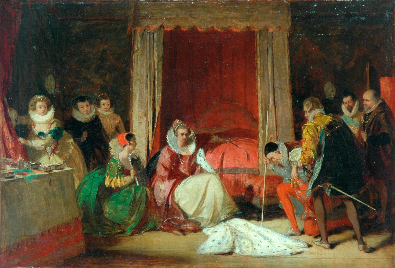 La Reina Isabel en un arrebato de Augustus Leopold Egg