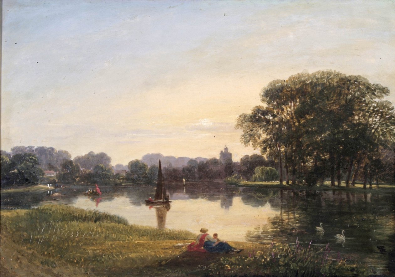 El río en Chiswick, c.1800 de Augustus Wall Callcott