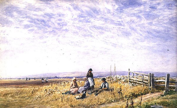 Cosechadores en el almuerzo de Augustus Watford Weedon