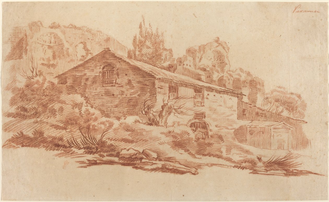 Edificio Rústico entre Ruinas Romanas de Aureliano Milani