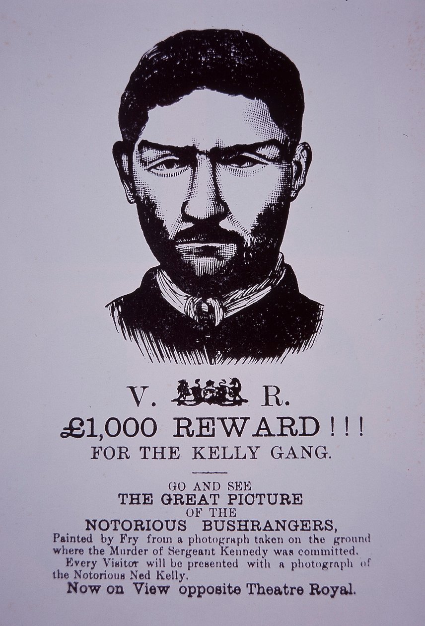 Cartel de recompensa de Ned Kelly de Australian School