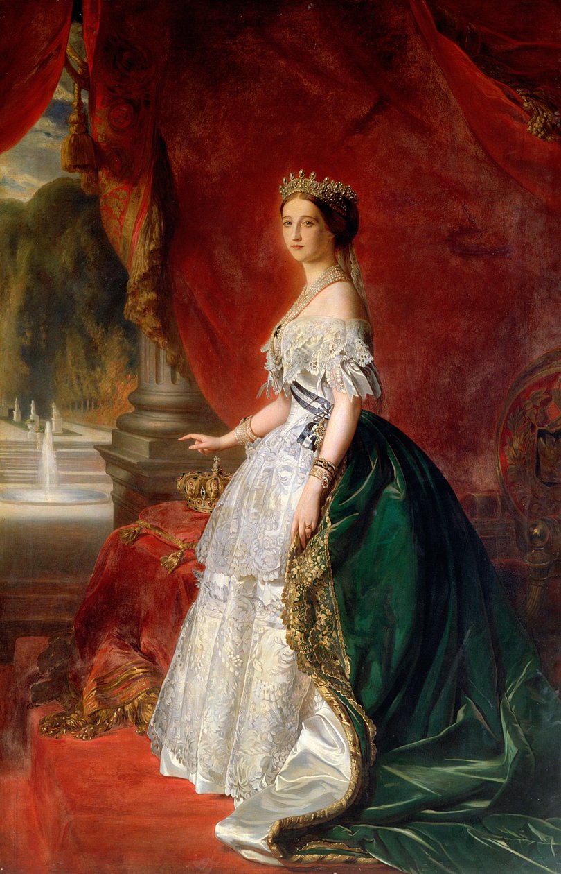 Retrato de la Emperatriz Eugenia de Francia (1826-1920) de Austrian School