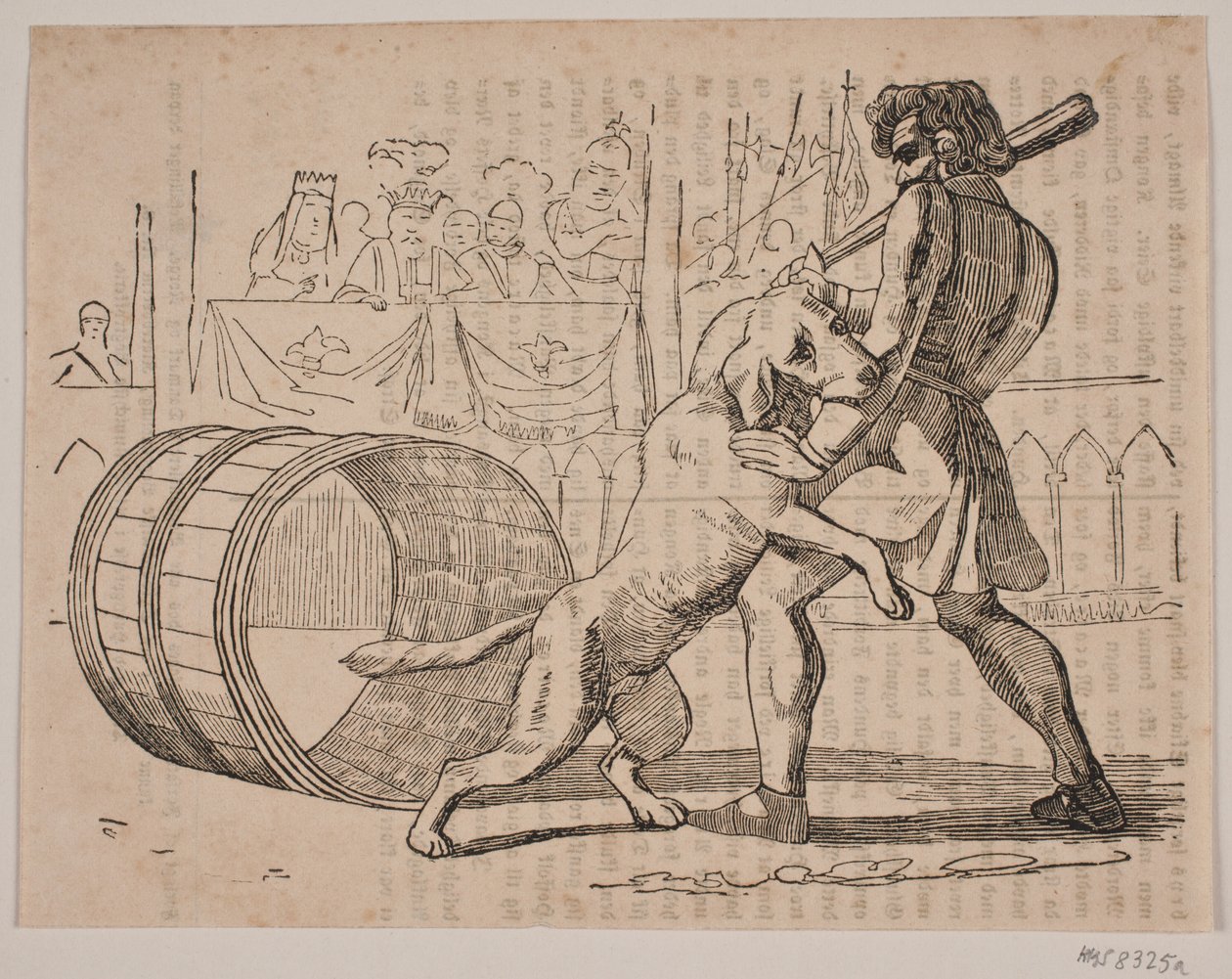 La lucha de Macaire con el perro de Axel Theodor Kittendorff