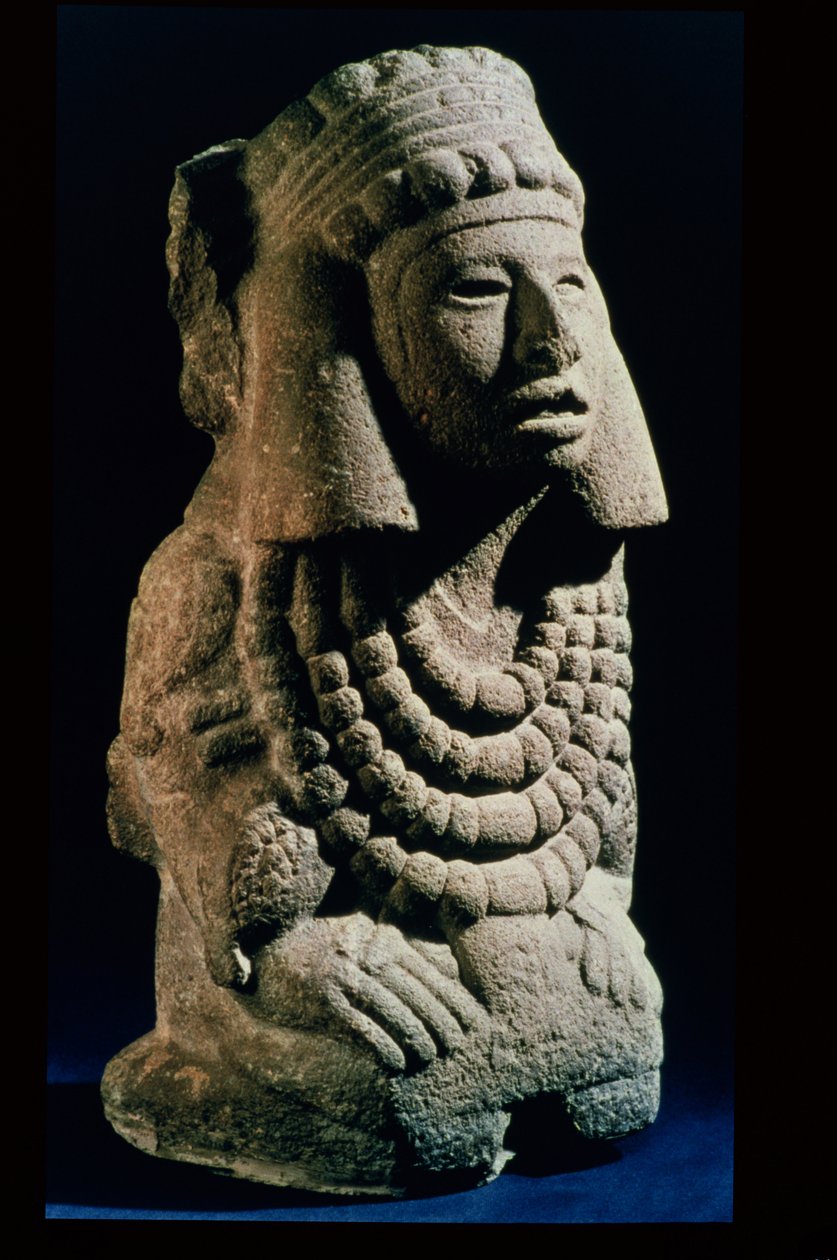 La diosa Chalchihuitlicue, encontrada en el Valle de México, 1300-1500 d.C. de Aztec