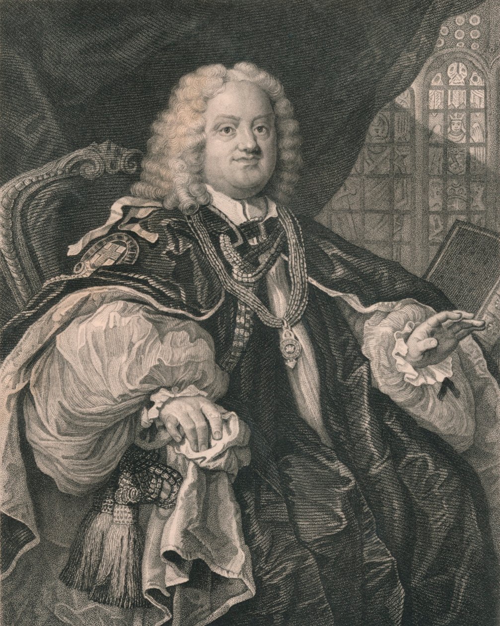 Benjamin Hoadly, clérigo inglés, siglo XIX de B Holl