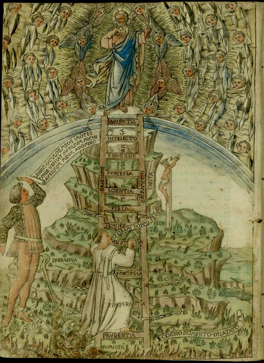 Baldini, Baccio - La escalera de la virtud 1477 de Baccio Baldini