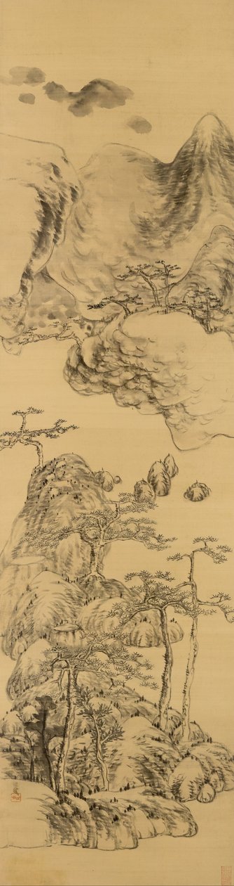 Paisaje al estilo de Wu Zhen, (1280-1354) de Bada Shanren