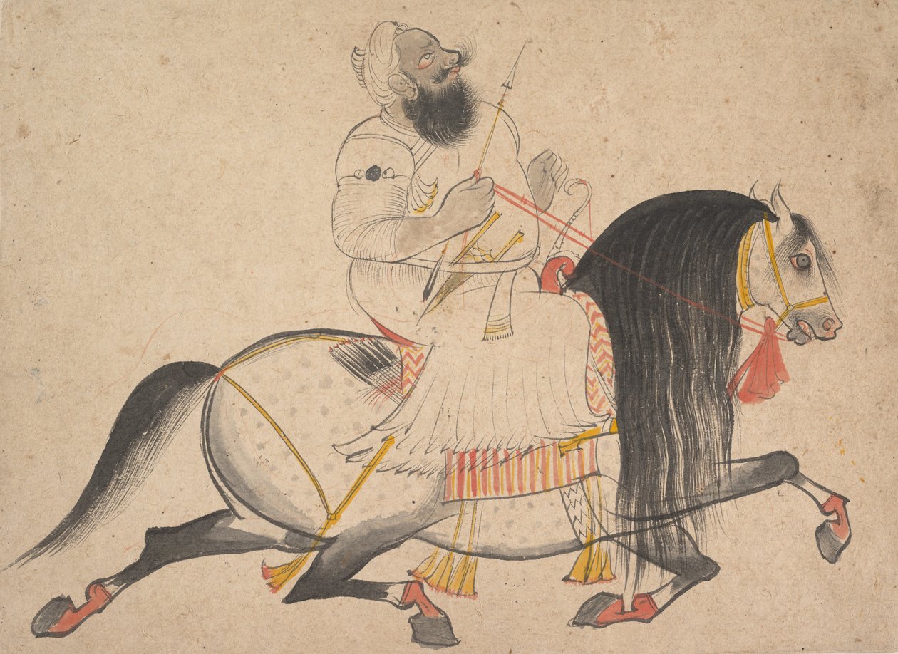Retrato ecuestre de un noble, ca. 1775 de Bakhta
