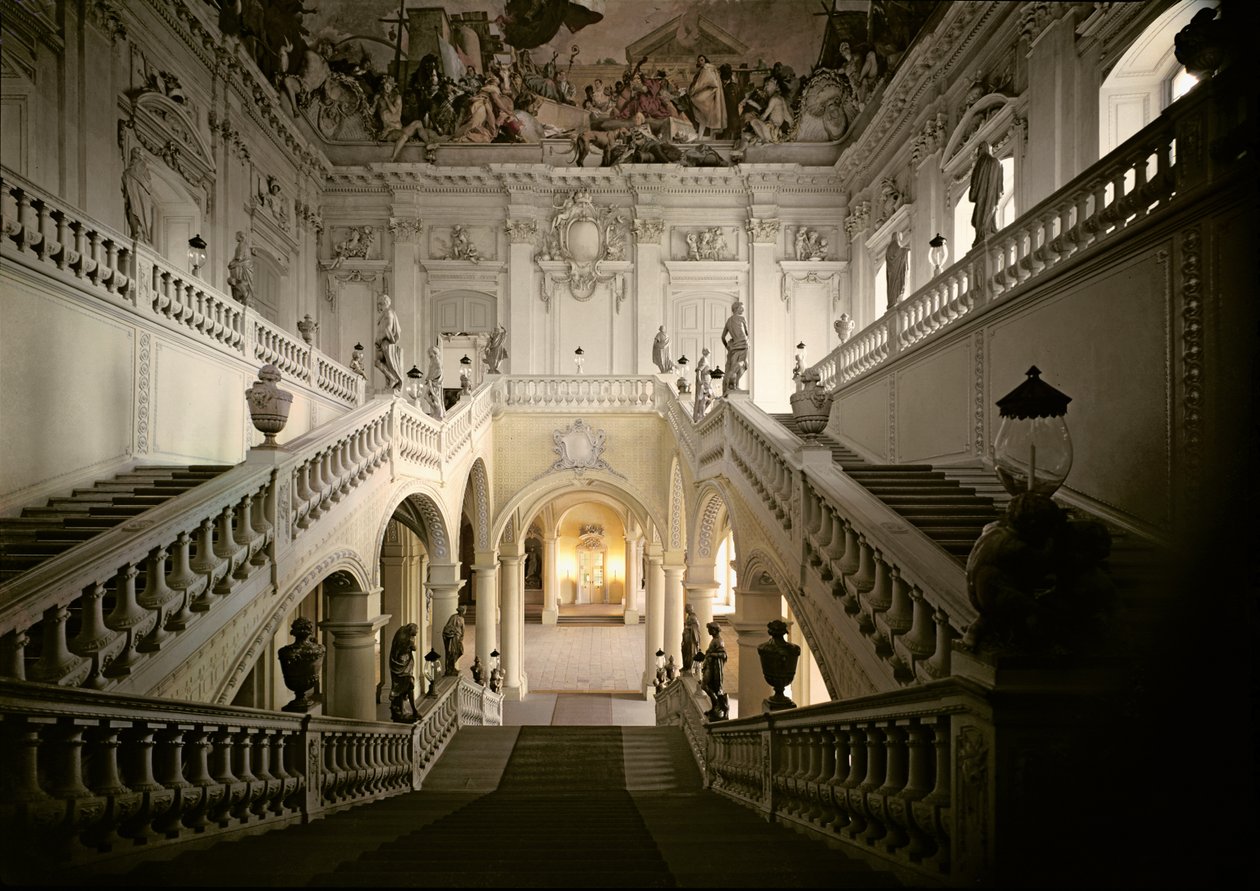 La escalera, construida entre 1719-44 de Balthasar Neumann