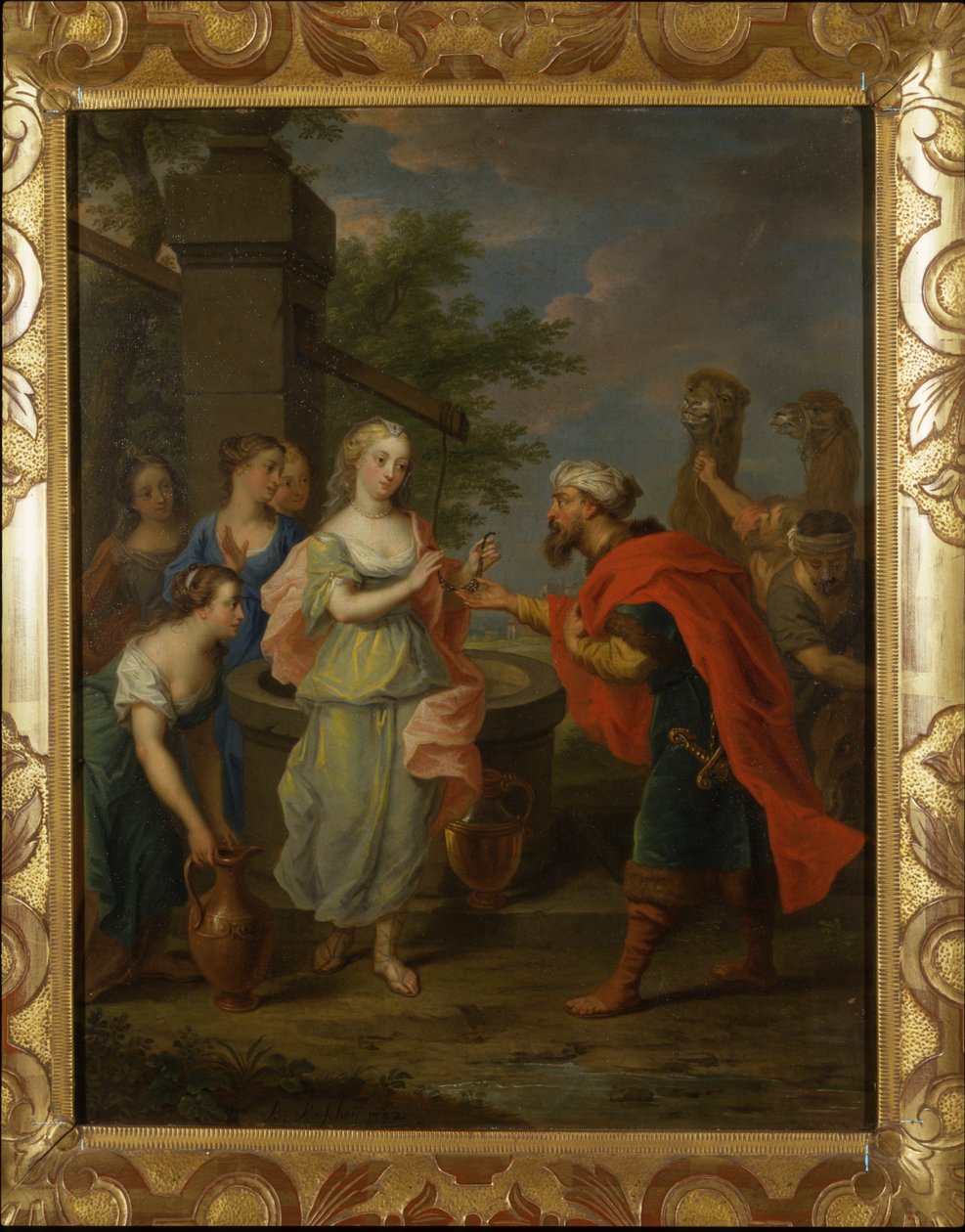 Eliezer y Rebeca en el pozo de Balthasar Beschey