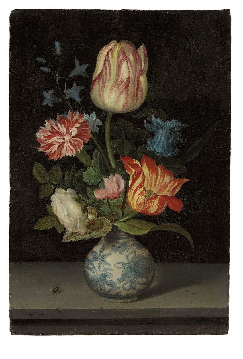 Arreglo floral en un jarrón Wanli de Balthasar van der Ast