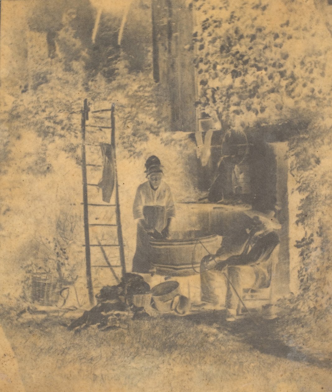 La lavandería, 1840s de Baron Louis Adolphe Humbert De Molard