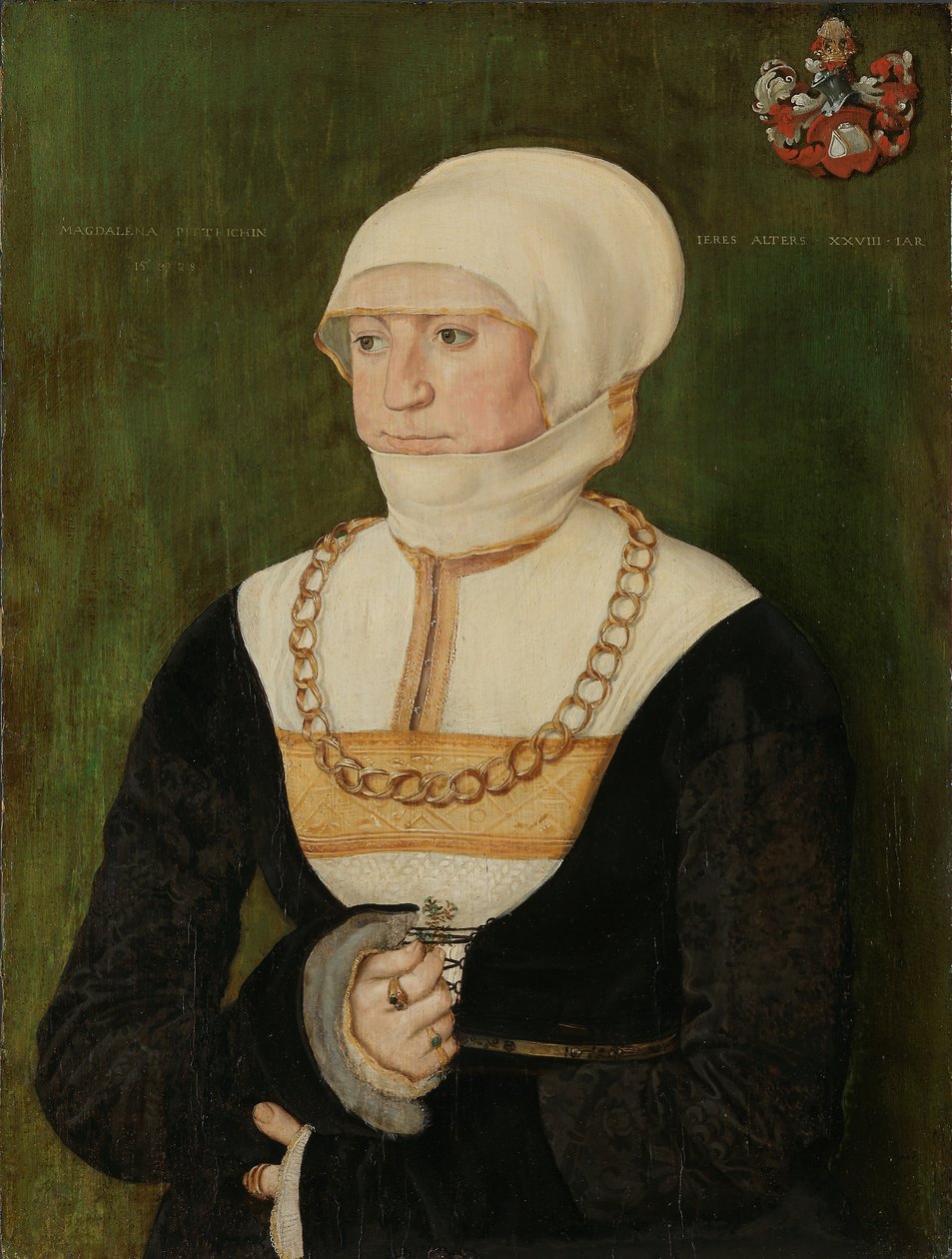 Retrato de Magdalena Pittrichin, 1528 de Barthel Beham