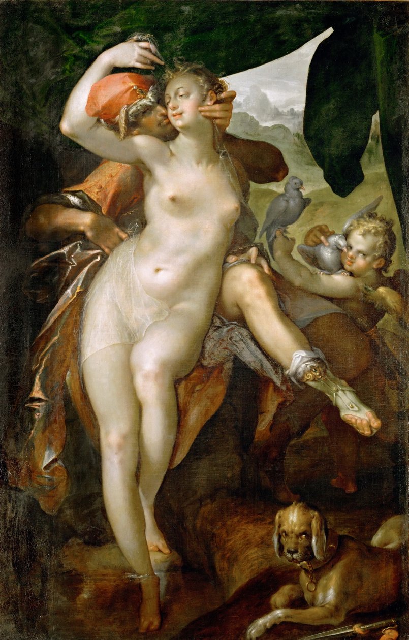 Venus y Adonis de Bartholomeus Spranger