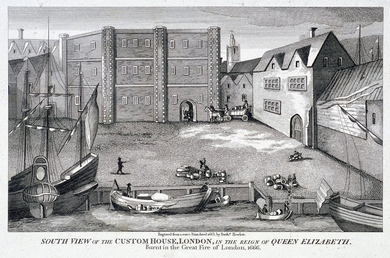 Aduana, Londres, c. 1815 de Bartholomew Howlett