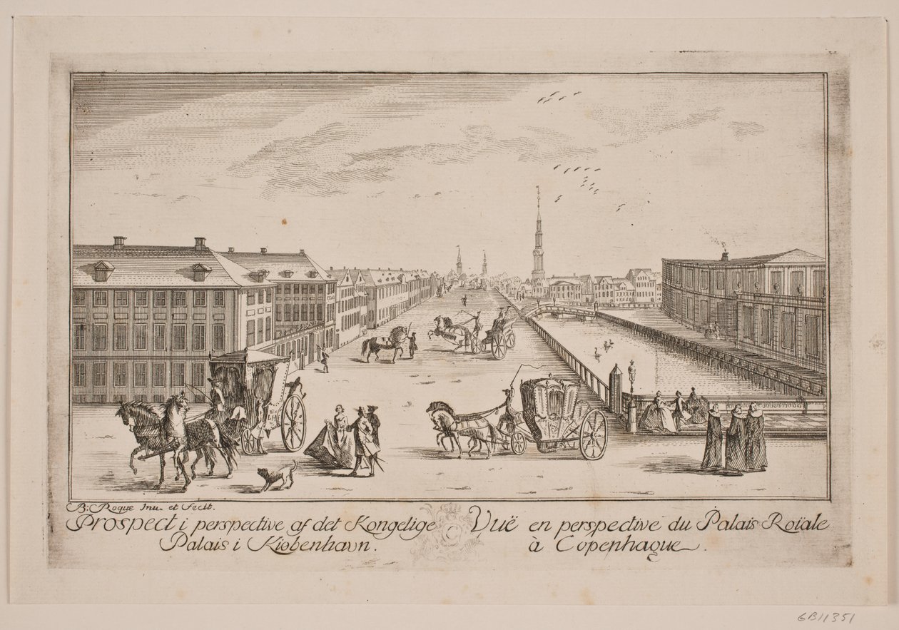 Canal de Frederiksholm, a la izquierda el Palacio del Príncipe de Bartholomæus Roque
