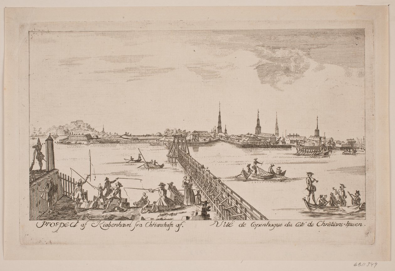 Vista de Copenhague desde Christianshavn de Bartholomæus Roque