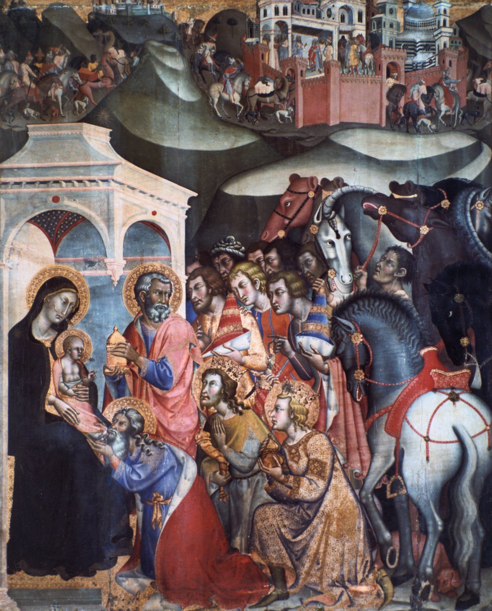 Adoración de los Magos, 1380s de Bartolo di Fredi