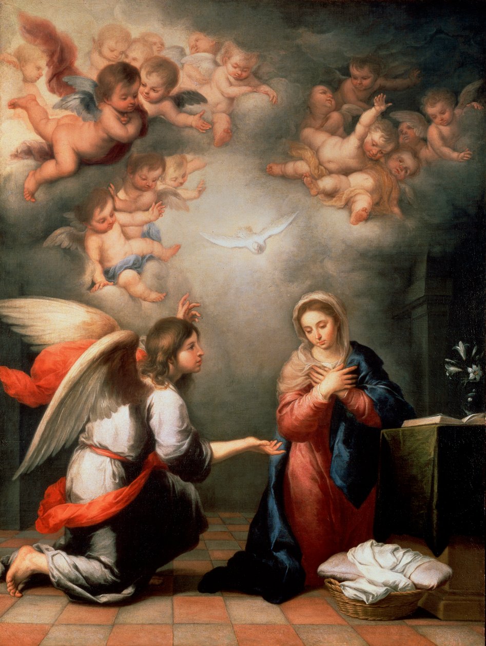 La Anunciación, 1660s de Bartolomé Esteban Murillo