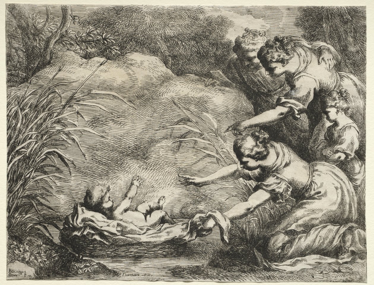 Moses Saved from the Nile de Bartolomeo Biscaino