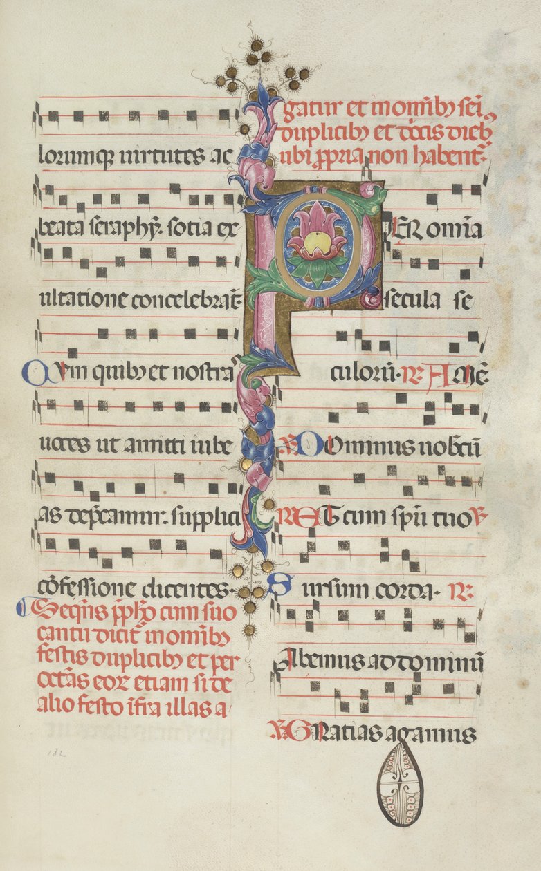 Misal: Fol. 184: Follaje, 1469 de Bartolomeo Caporali