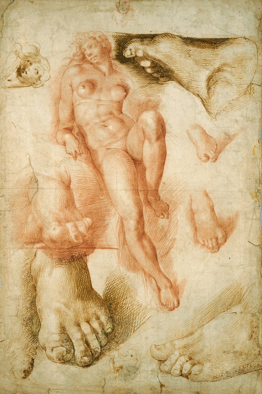 Copia de la Aurora de Miguel Ángel de Bartolommeo Passerotti