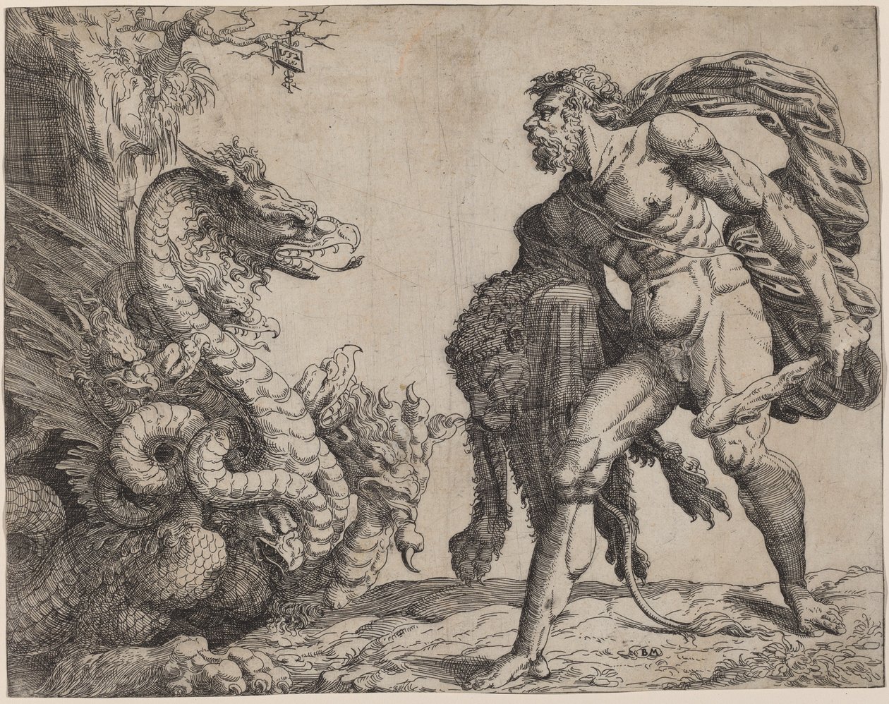 Hércules y la Hidra de Battista Angolo del Moro