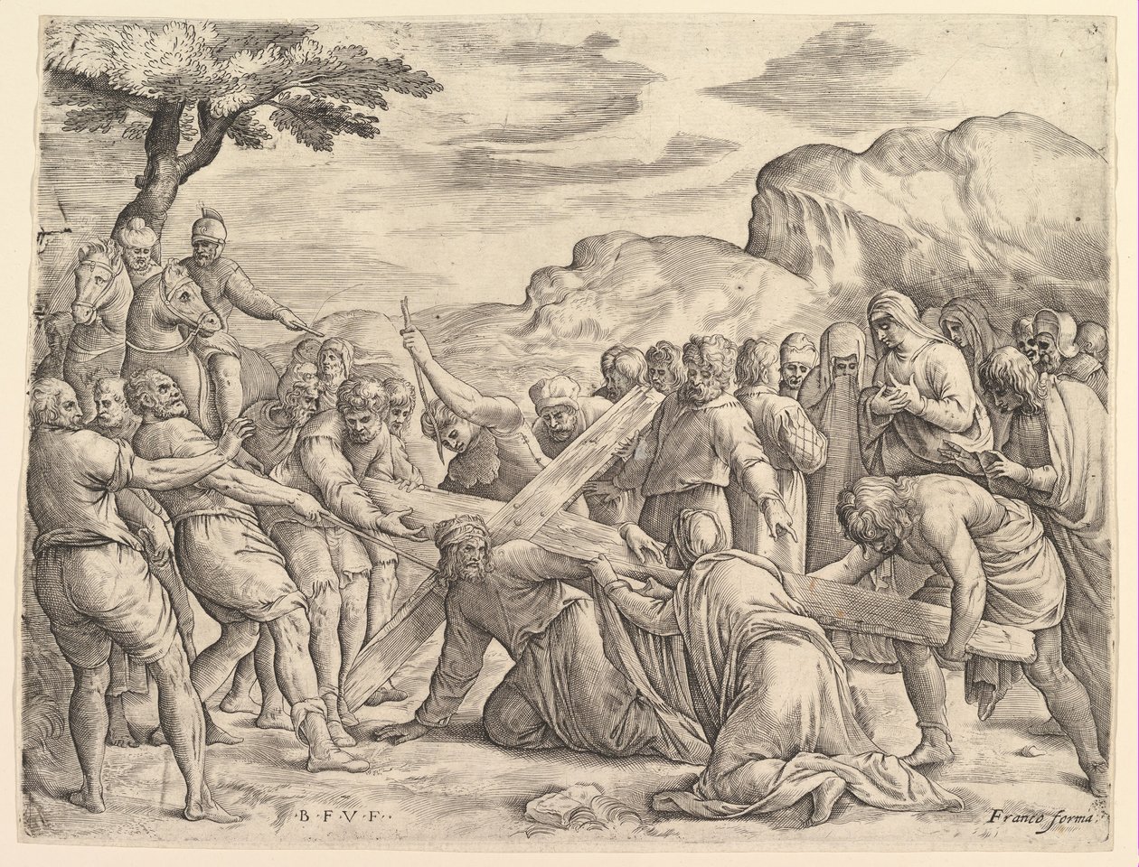 Cristo Cargando la Cruz, ca. 1552 de Battista Franco Veneziano